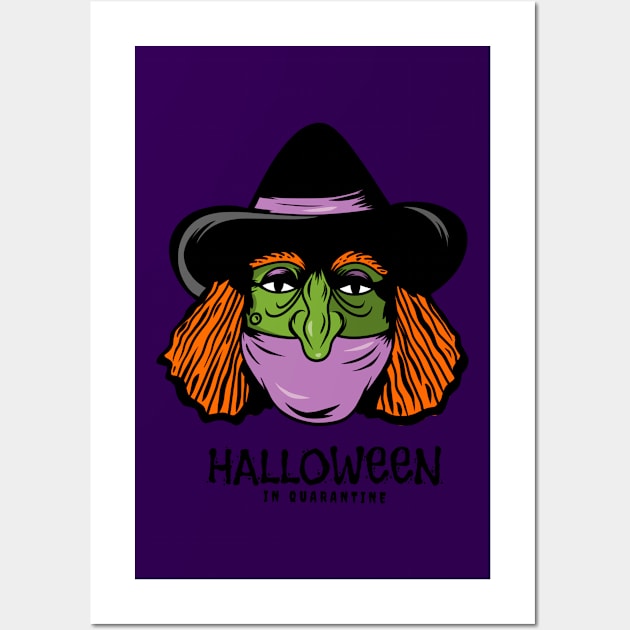 Witch Halloween in Quarantine Wall Art by Dody